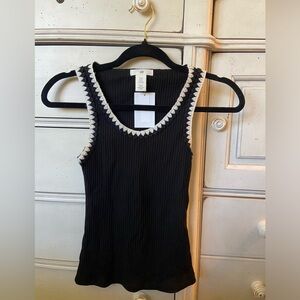 Super cute black & cream H&M tank top, brand new with tags still on.